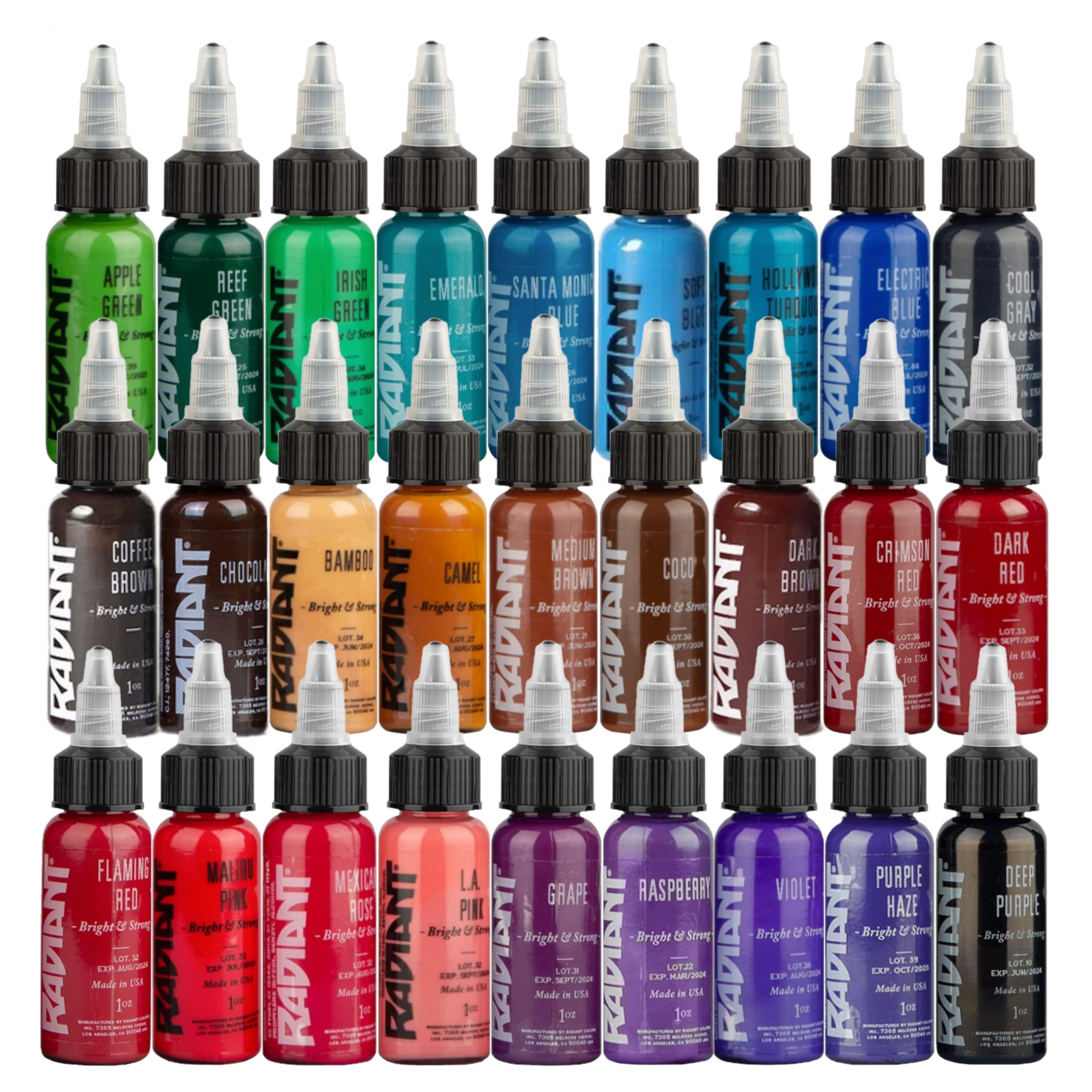 Radiant New 27 Color Tattoo Ink Set 1oz : Amazon.ca: Beauty